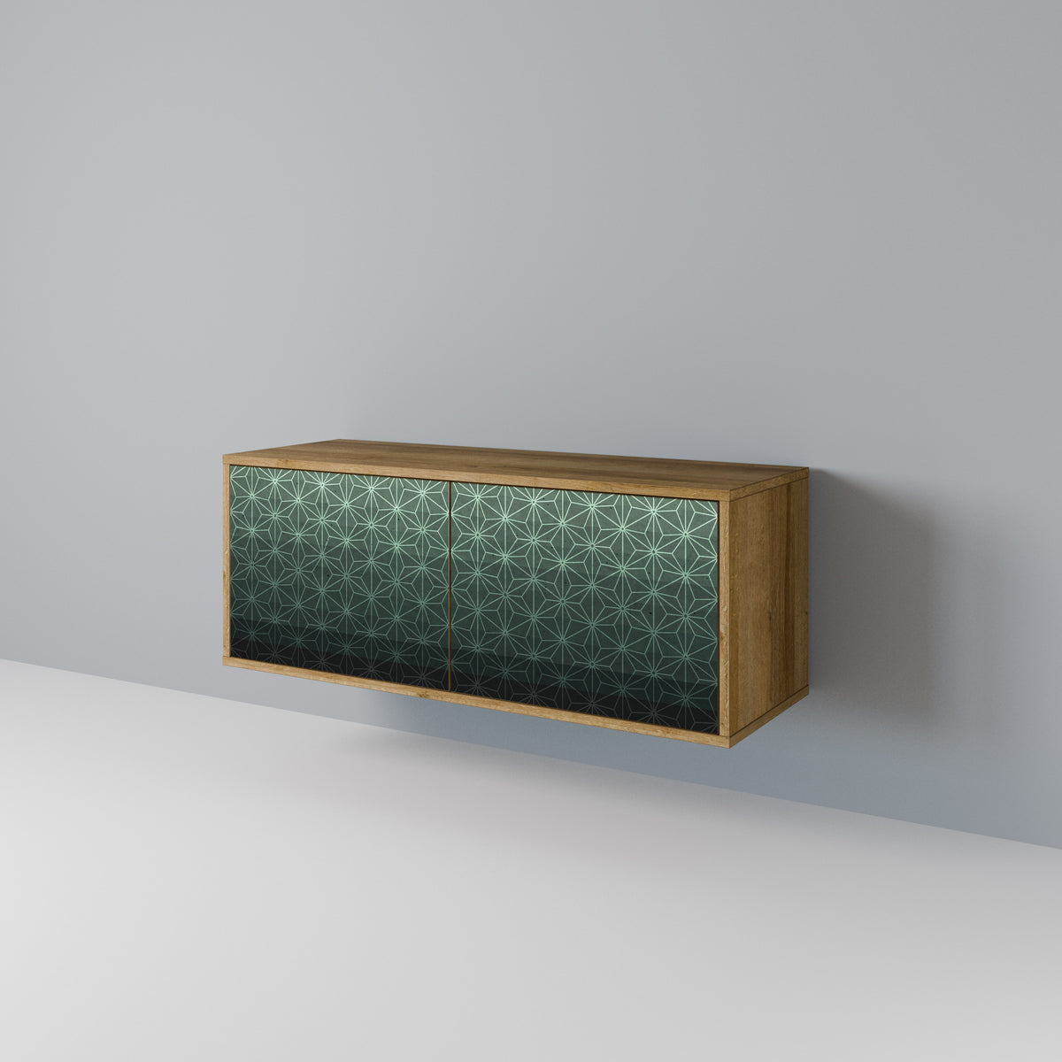 ORNAMENTAL GLIMMER Mueble de TV Compacto de 2 puertas