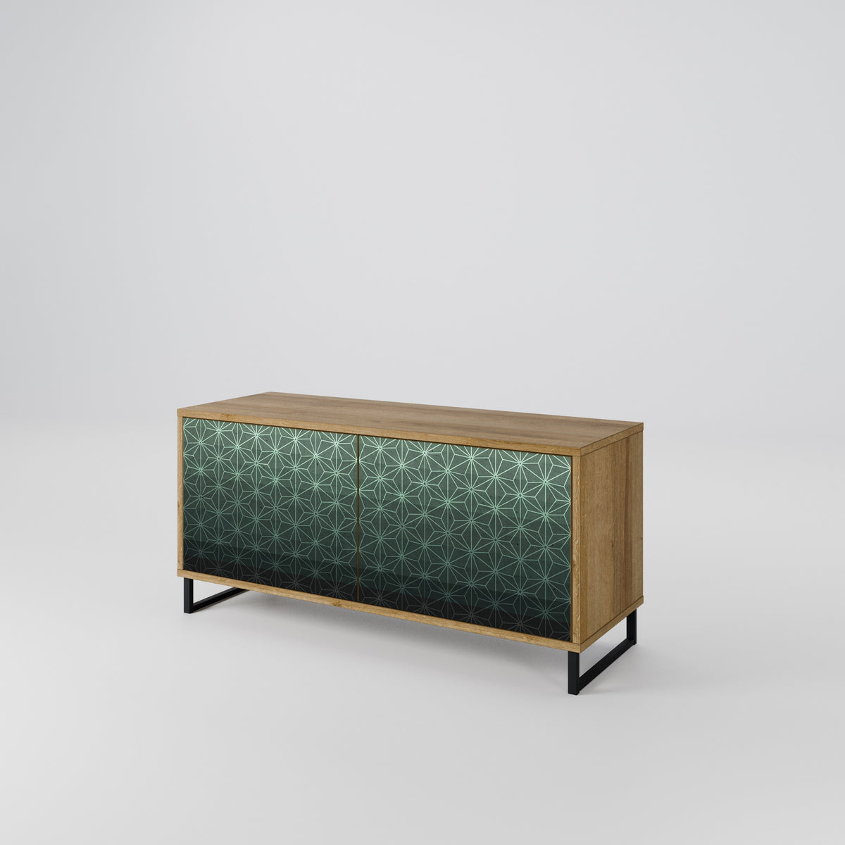 ORNAMENTAL GLIMMER Mueble de TV Compacto de 2 puertas