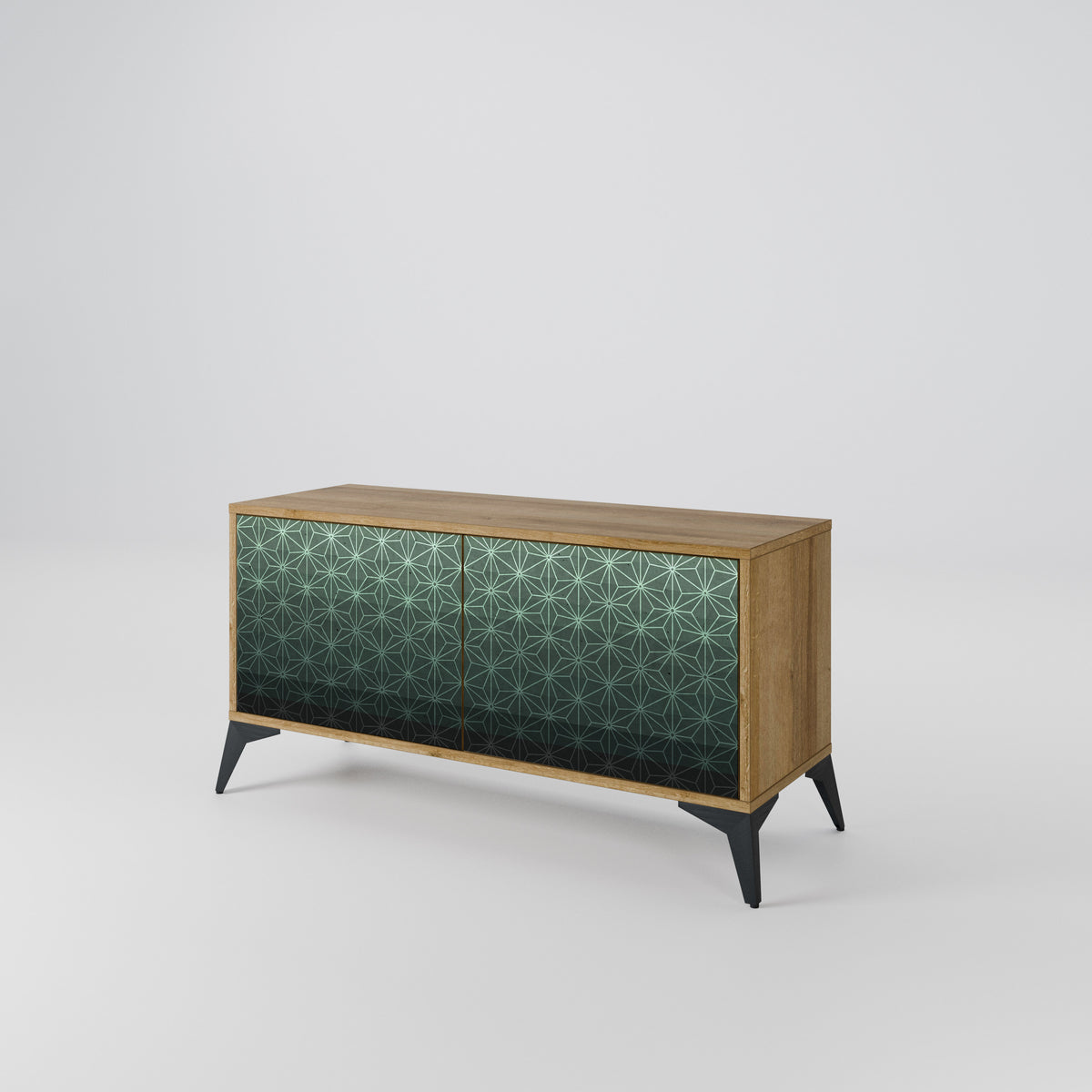 ORNAMENTAL GLIMMER Mueble de TV Compacto de 2 puertas