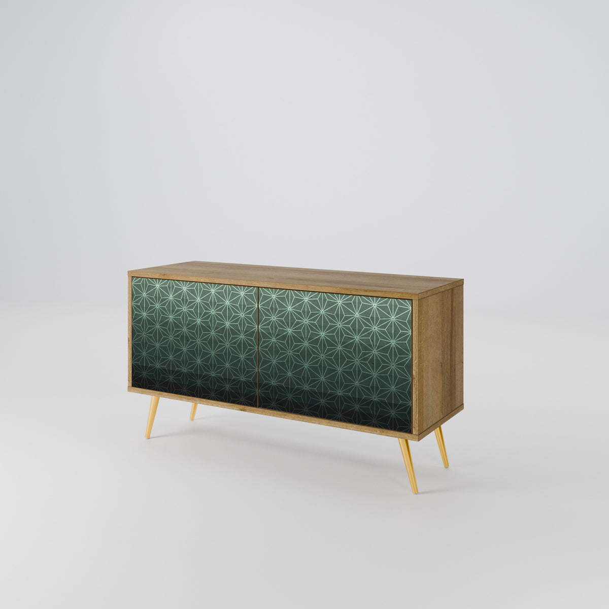 ORNAMENTAL GLIMMER Mueble de TV Compacto de 2 puertas