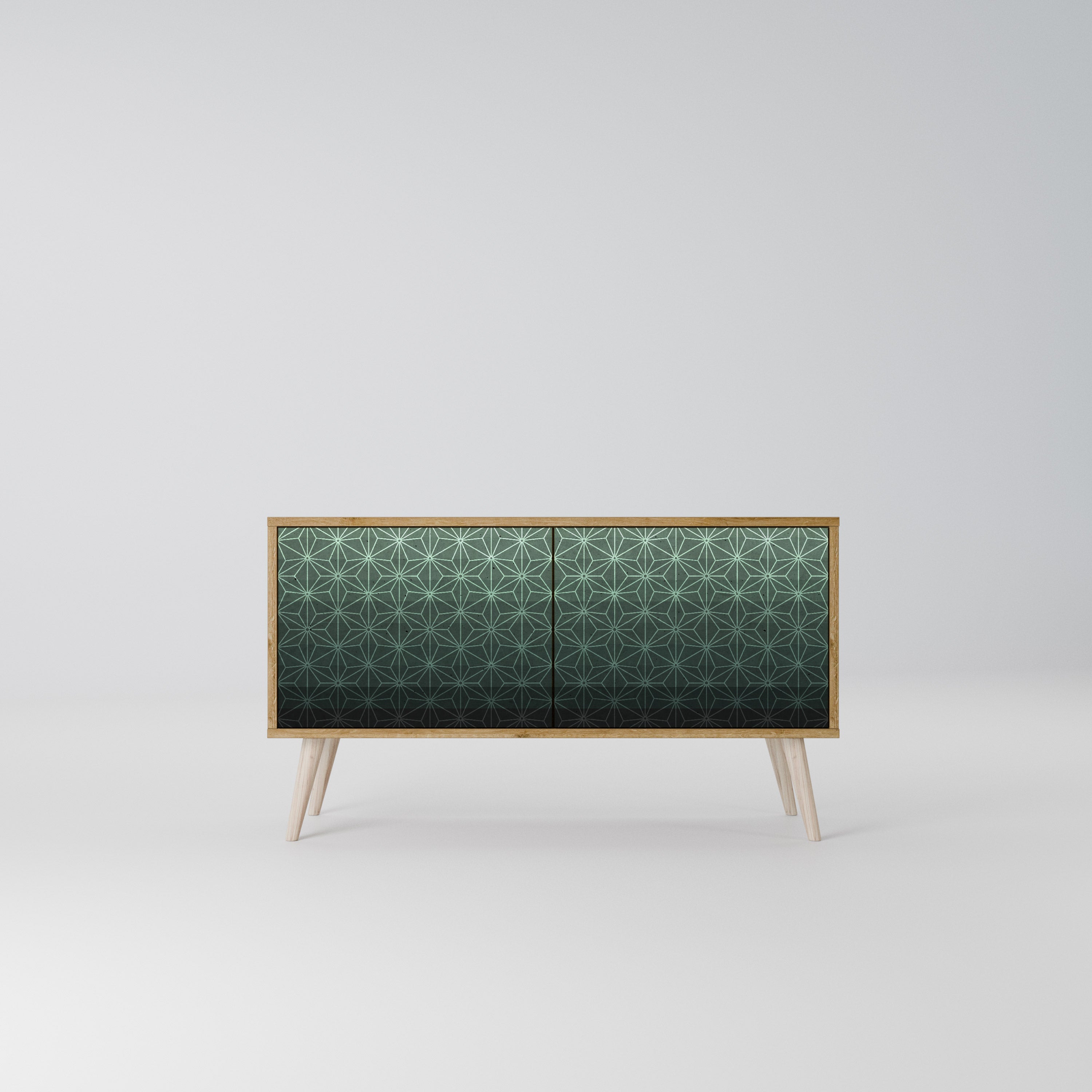 ORNAMENTAL GLIMMER Mueble de TV Compacto de 2 puertas