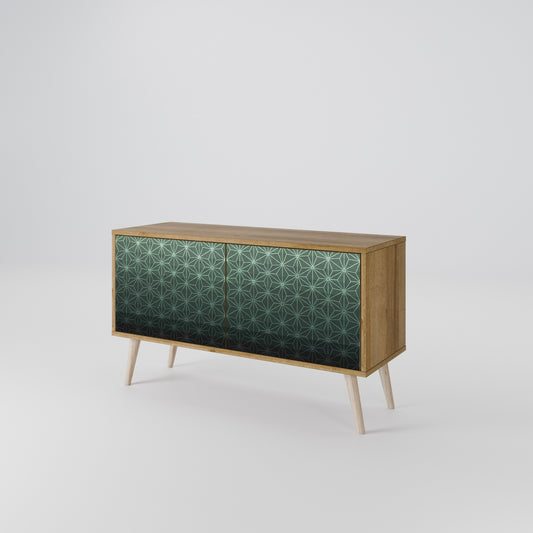 ORNAMENTAL GLIMMER Mueble de TV Compacto de 2 puertas