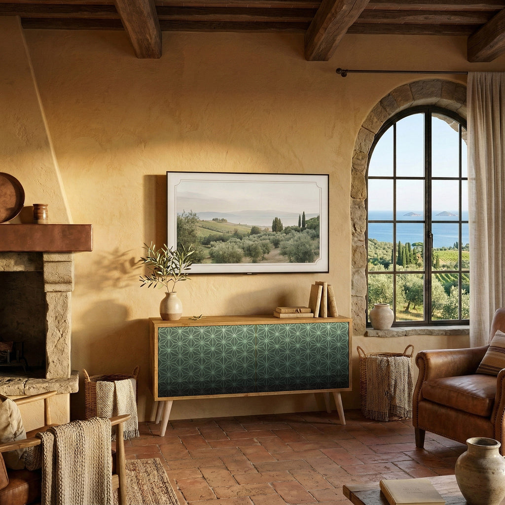 ORNAMENTAL GLIMMER Compact 2-Door TV Cabinet