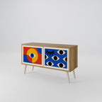 GEOMETRIC EYES Compact 2-Door TV Cabinet