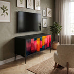 COLORFUL SOUNDS Mueble de TV Compacto de 2 puertas