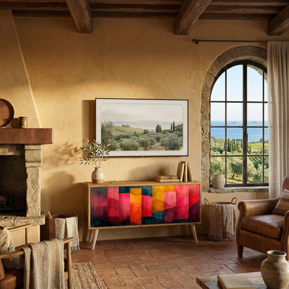 COLORFUL SOUNDS Mueble de TV Compacto de 2 puertas