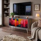 COLORFUL SOUNDS Mueble de TV Compacto de 2 puertas