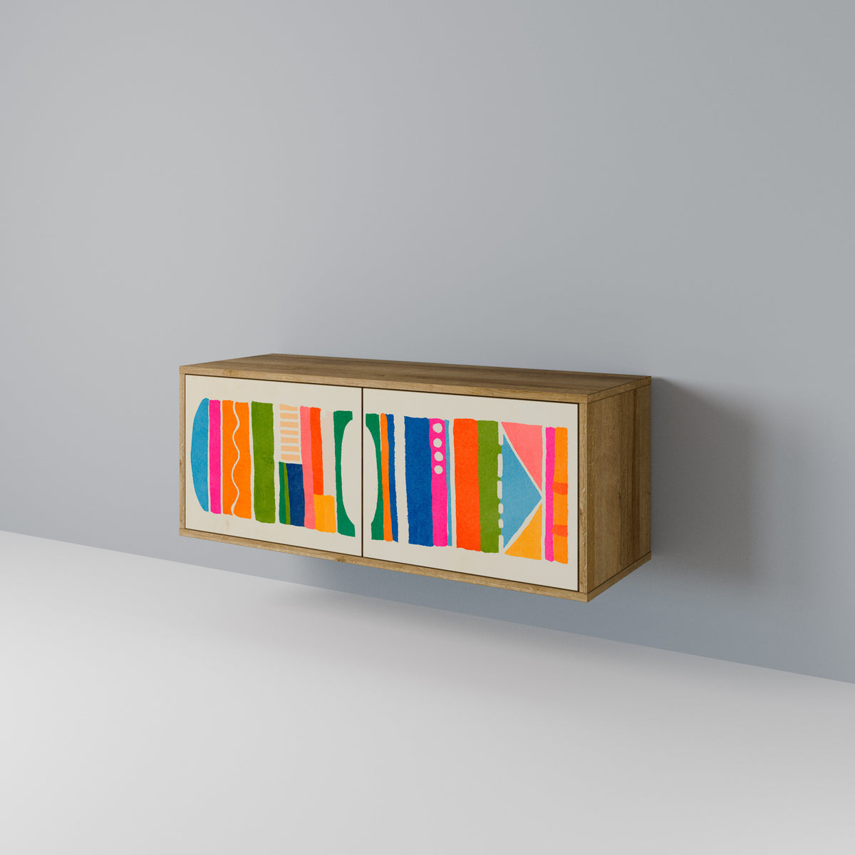 GEOMETRIC SHINE Mueble de TV Compacto de 2 puertas