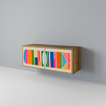 GEOMETRIC SHINE Mueble de TV Compacto de 2 puertas