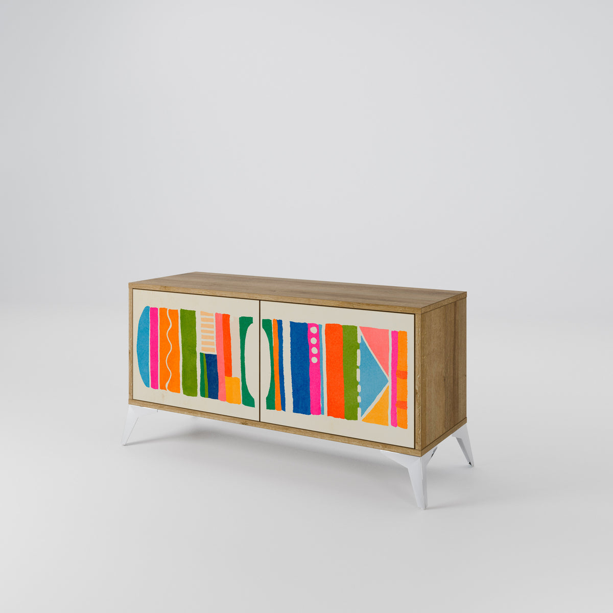 GEOMETRIC SHINE Mueble de TV Compacto de 2 puertas