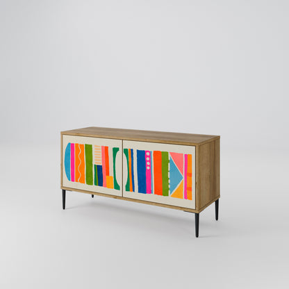 GEOMETRIC SHINE Mueble de TV Compacto de 2 puertas