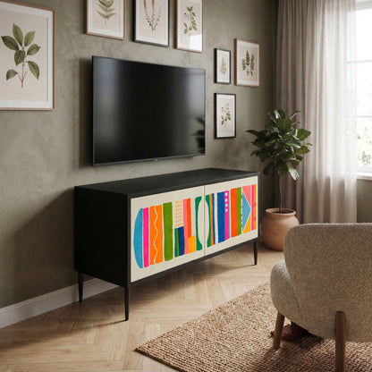 GEOMETRIC SHINE Mueble de TV Compacto de 2 puertas