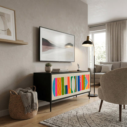 GEOMETRIC SHINE Mueble de TV Compacto de 2 puertas