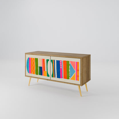 GEOMETRIC SHINE Mueble de TV Compacto de 2 puertas