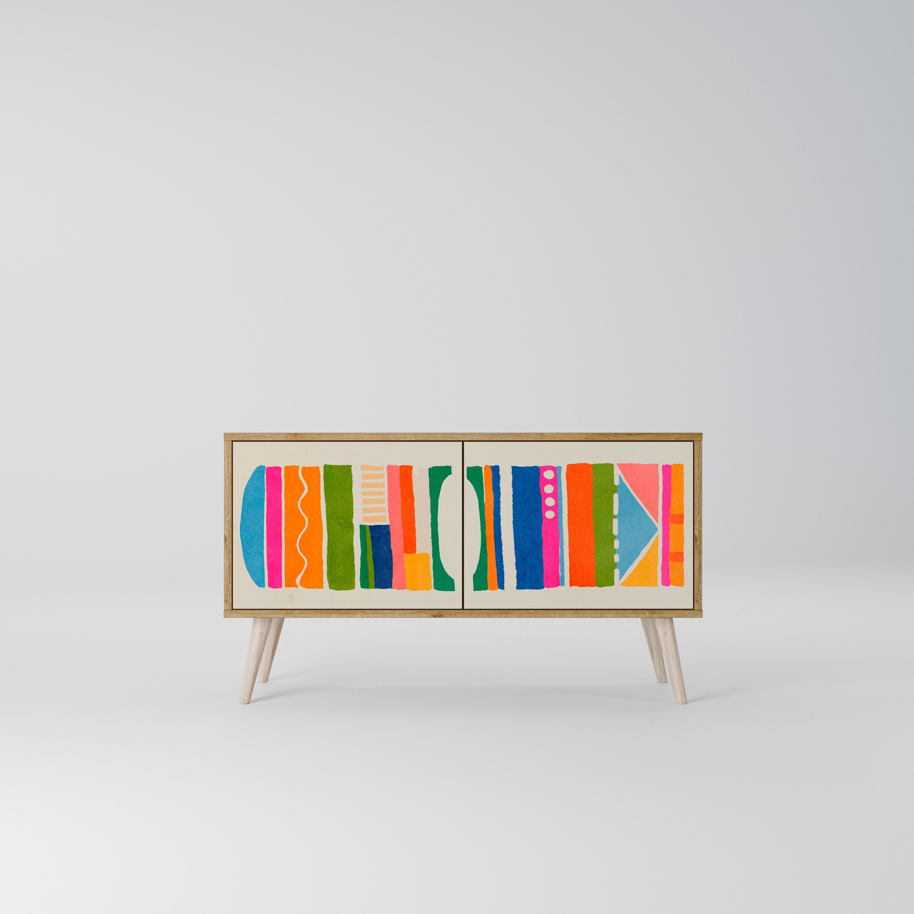 GEOMETRIC SHINE Mueble de TV Compacto de 2 puertas