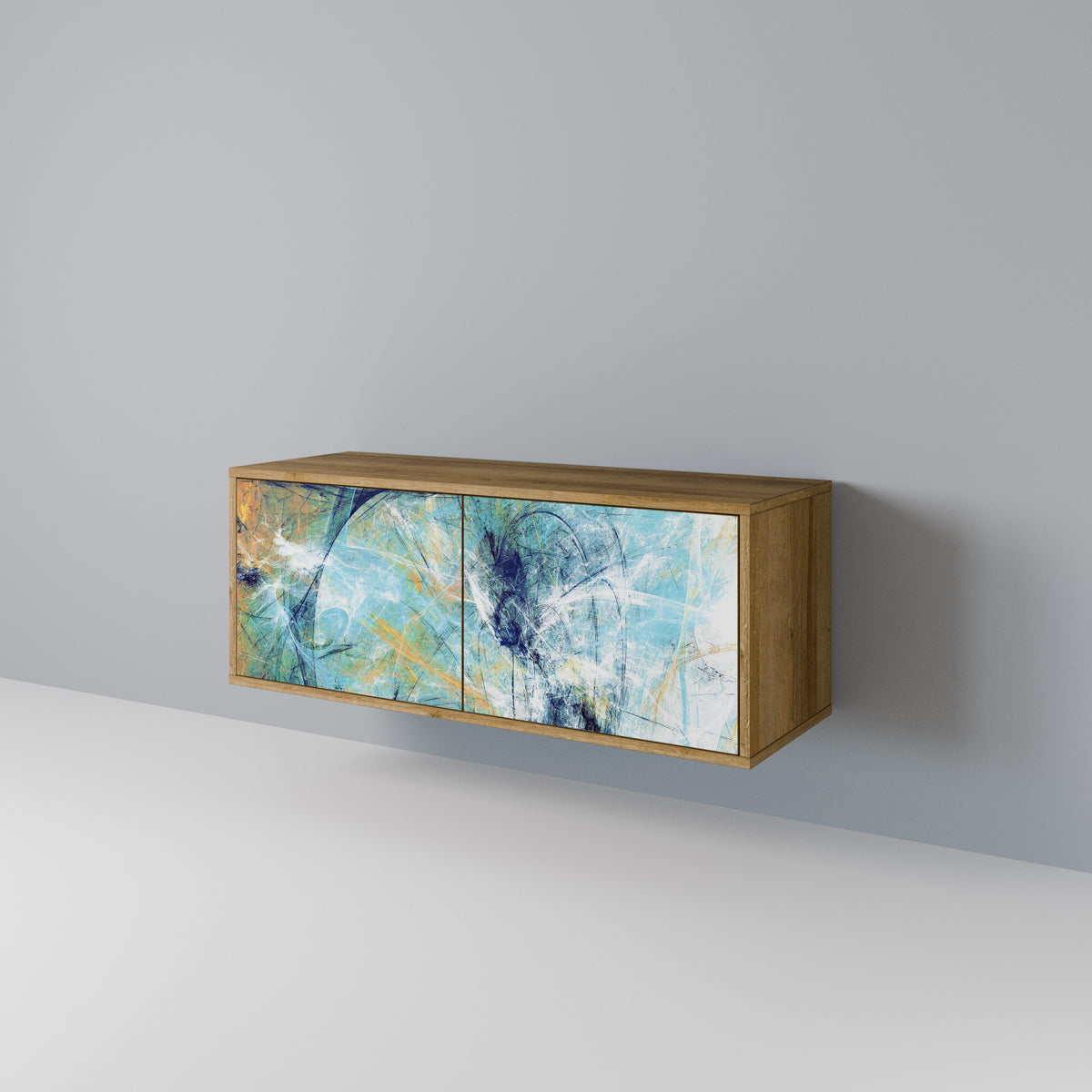 ABSTRACT THOUGHTS Mueble de TV Compacto de 2 puertas