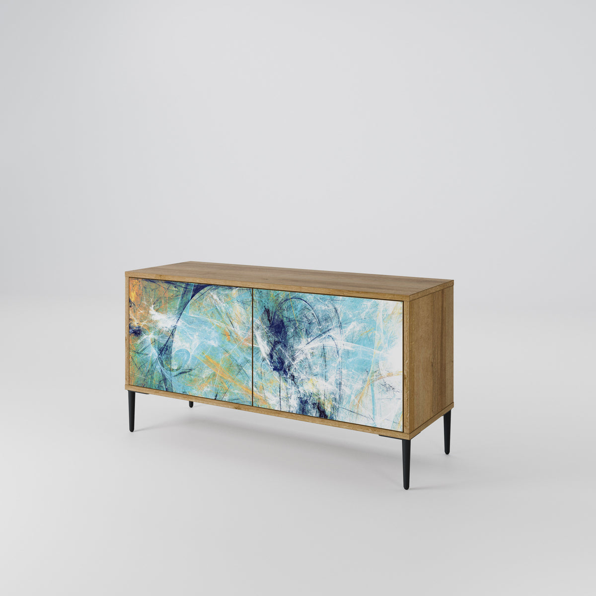 ABSTRACT THOUGHTS Mueble de TV Compacto de 2 puertas
