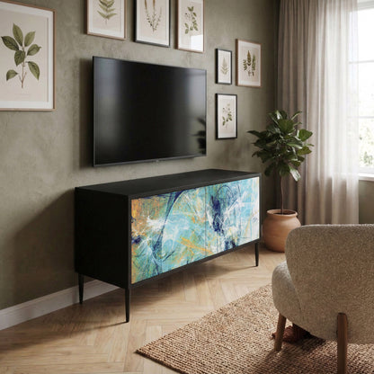 ABSTRACT THOUGHTS Mueble de TV Compacto de 2 puertas