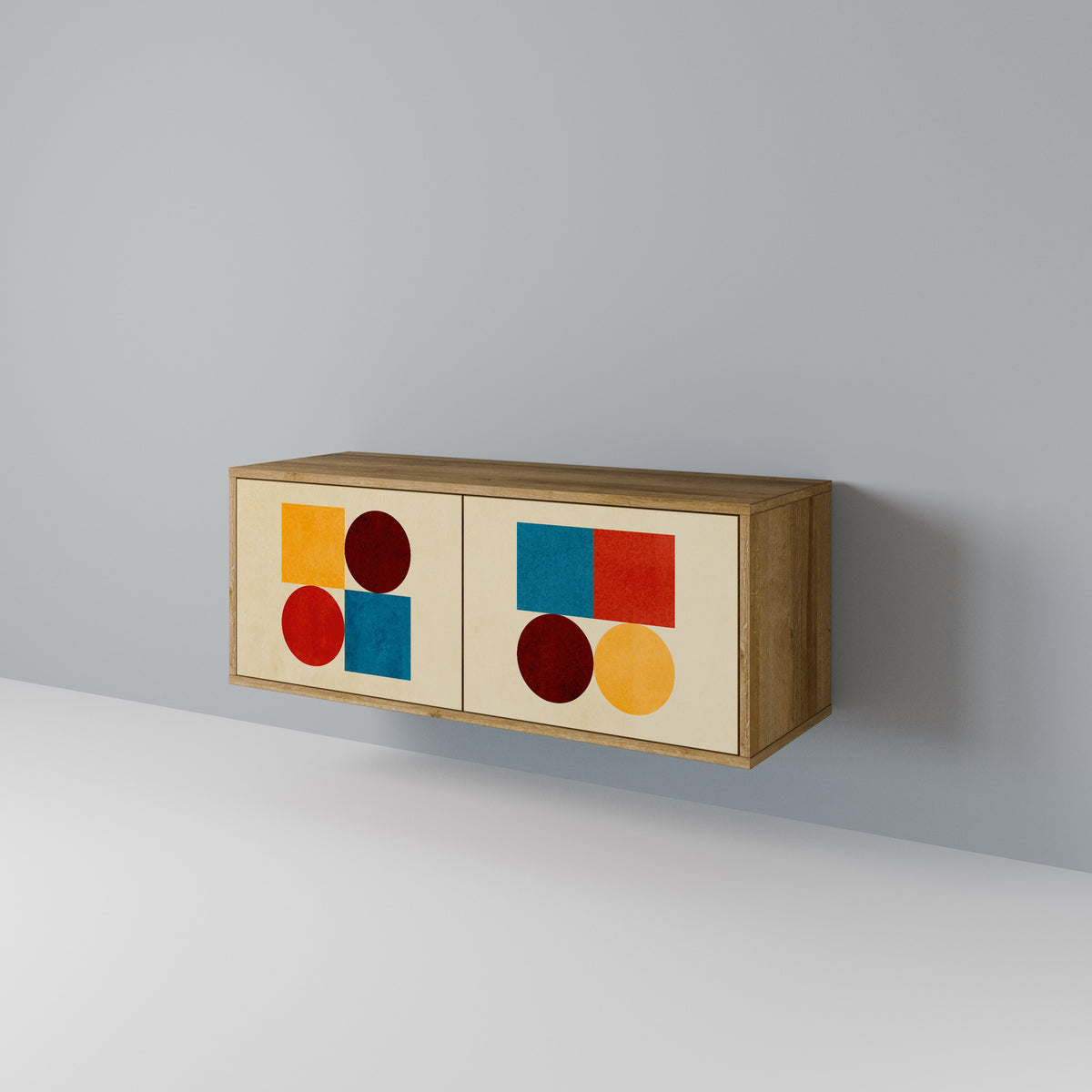 GEOMETRIC PUZZLE Mueble de TV Compacto de 2 puertas