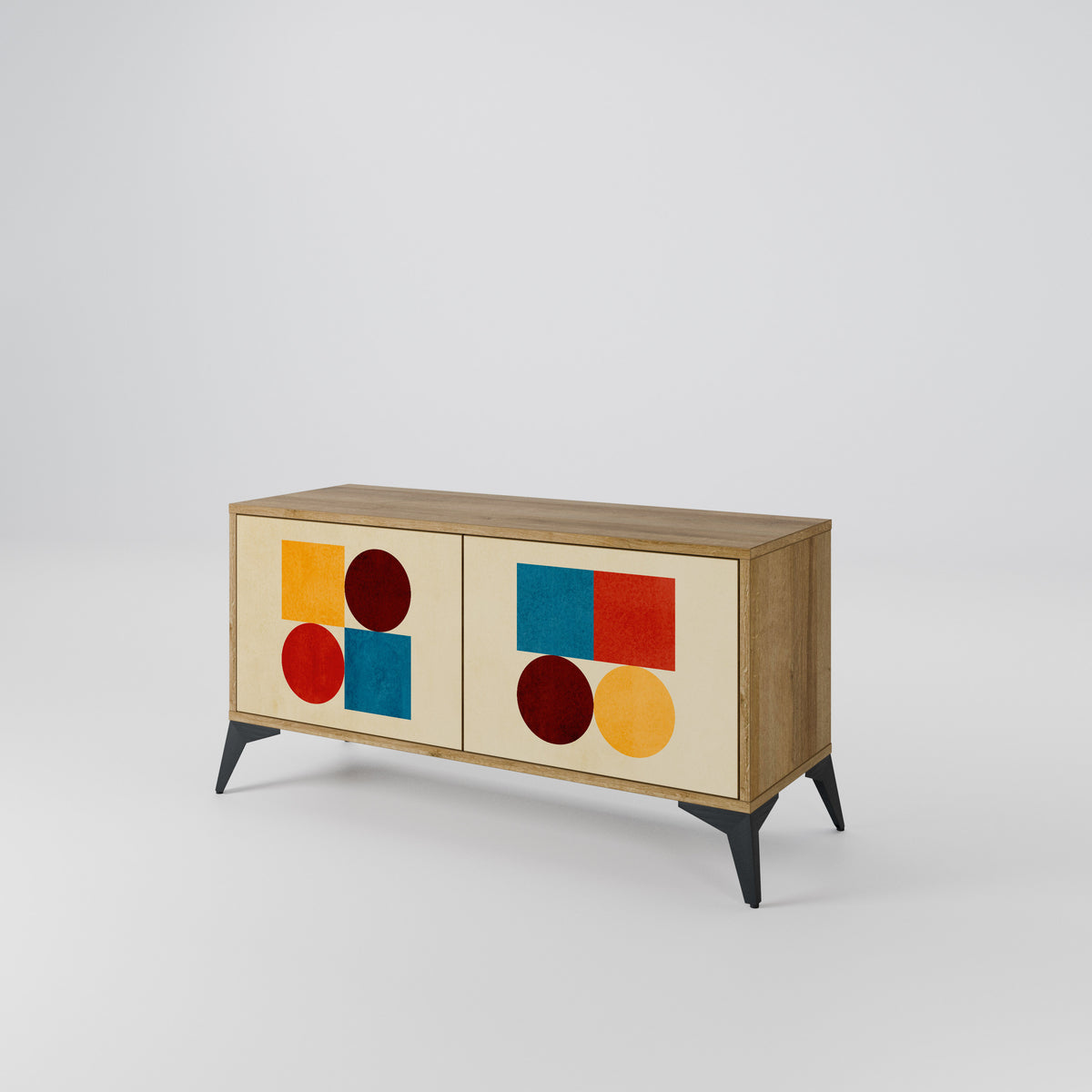 GEOMETRIC PUZZLE Mueble de TV Compacto de 2 puertas