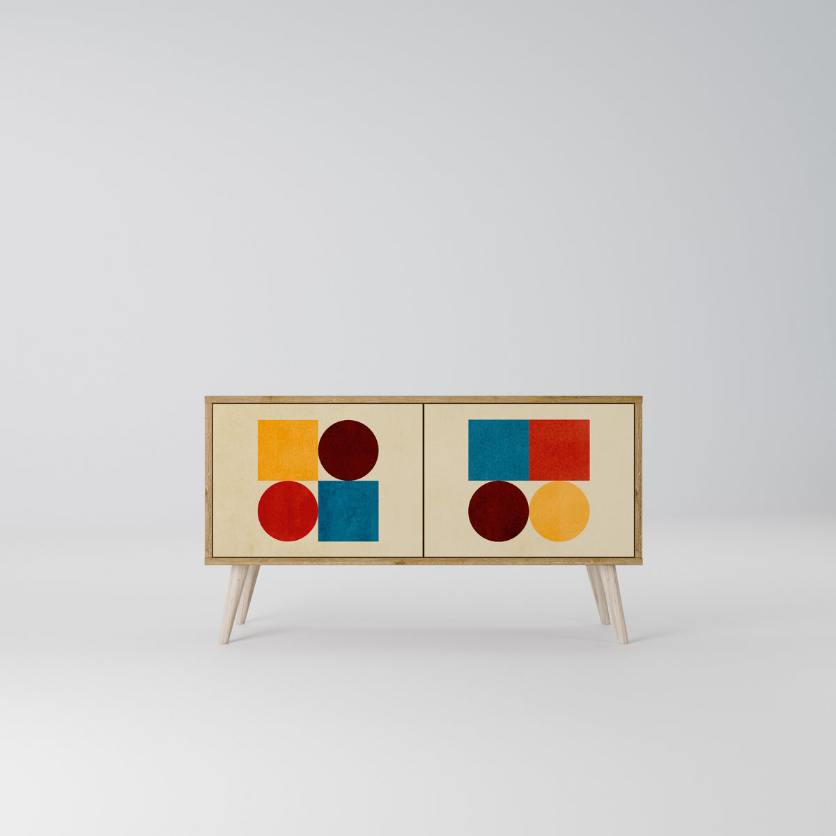 GEOMETRIC PUZZLE Mueble de TV Compacto de 2 puertas