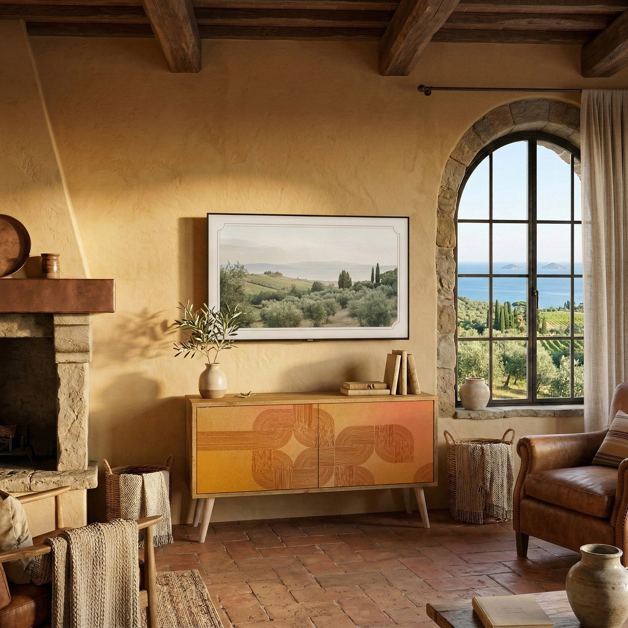 STRENGTHENING RELATION Mueble de TV Compacto de 2 puertas