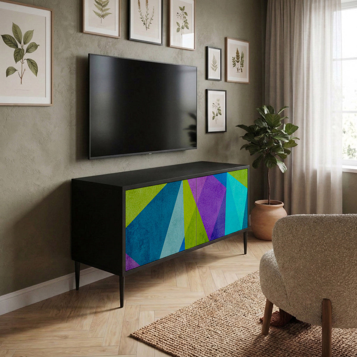COLD SHOWCASE Mueble de TV Compacto de 2 puertas
