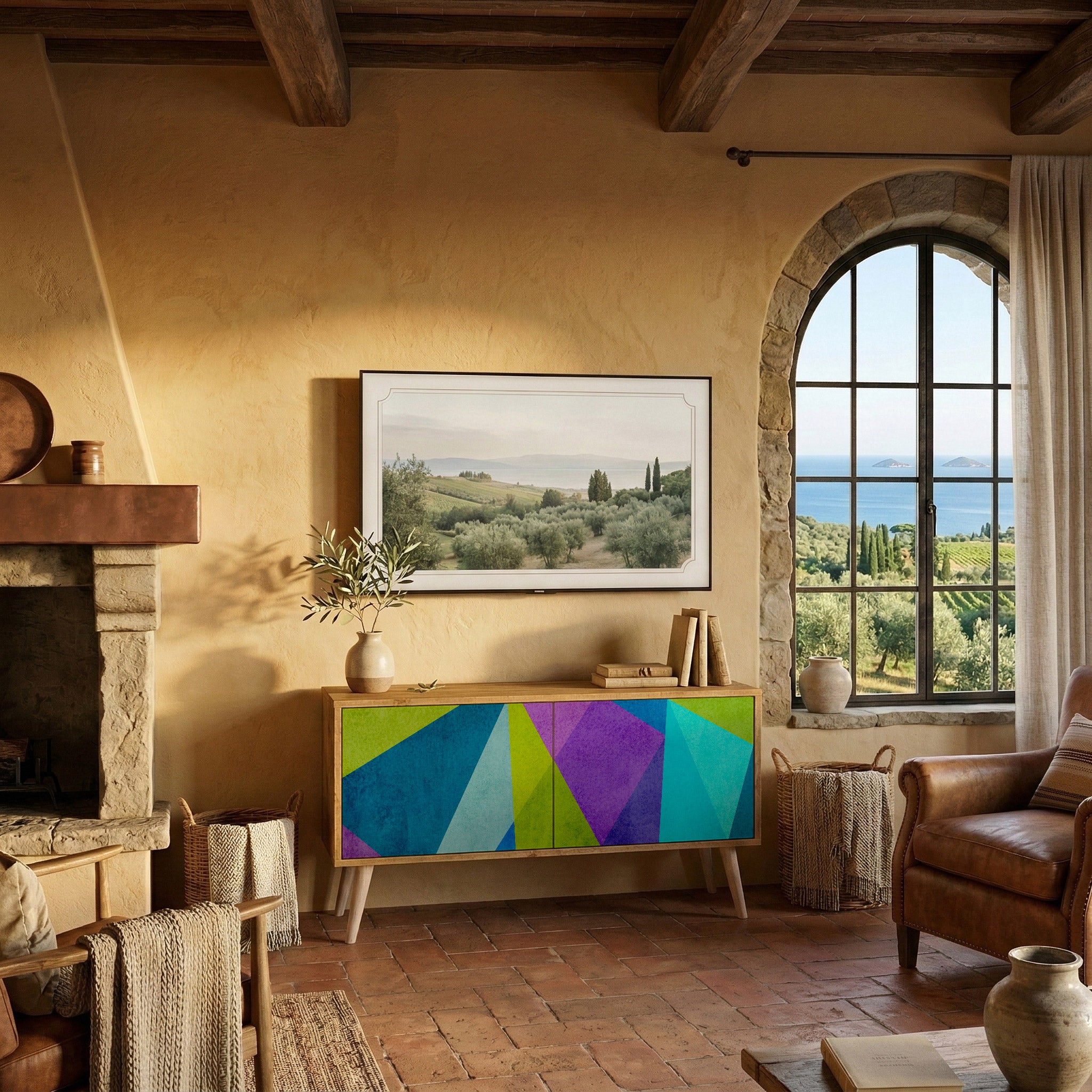 COLD SHOWCASE Mueble de TV Compacto de 2 puertas