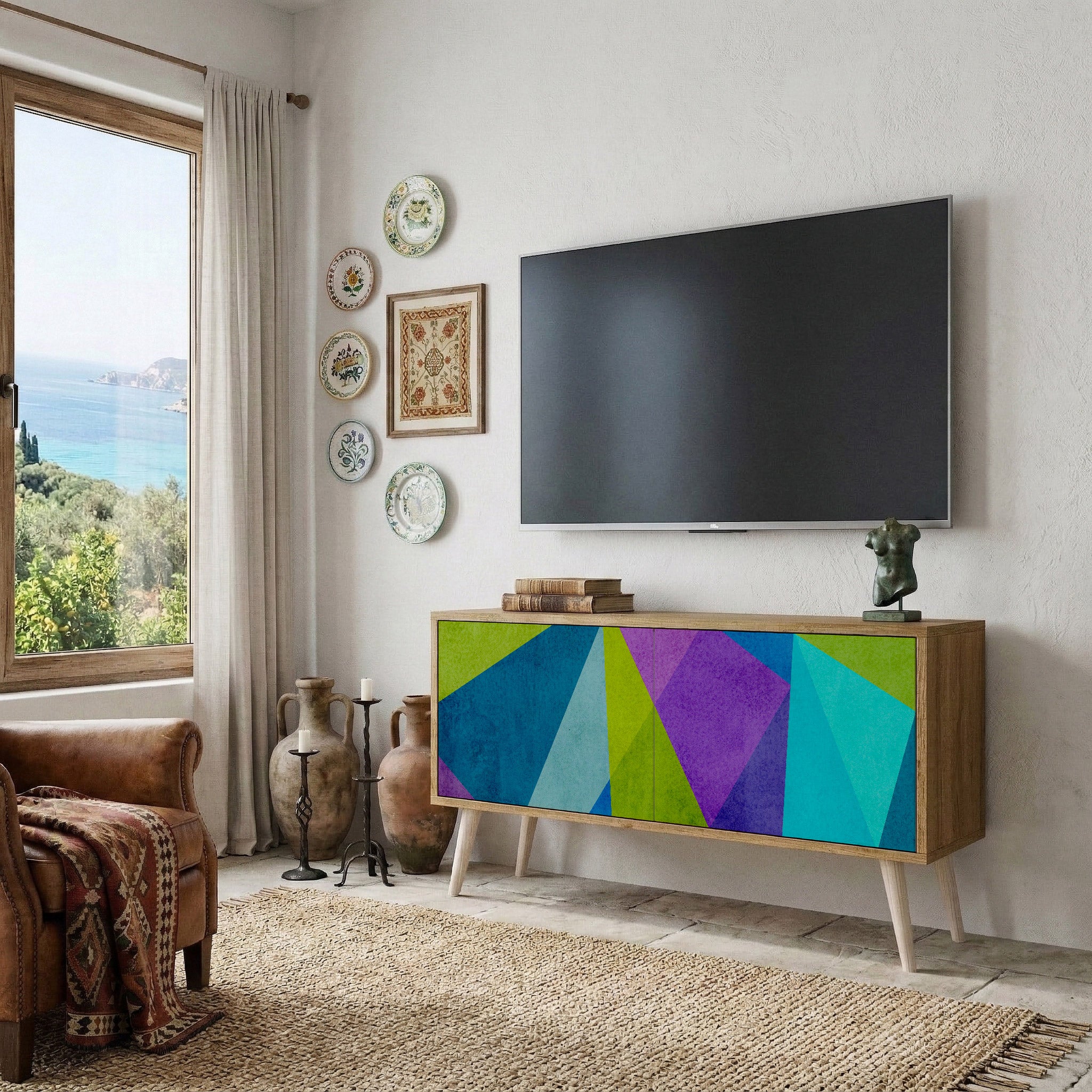 COLD SHOWCASE Mueble de TV Compacto de 2 puertas