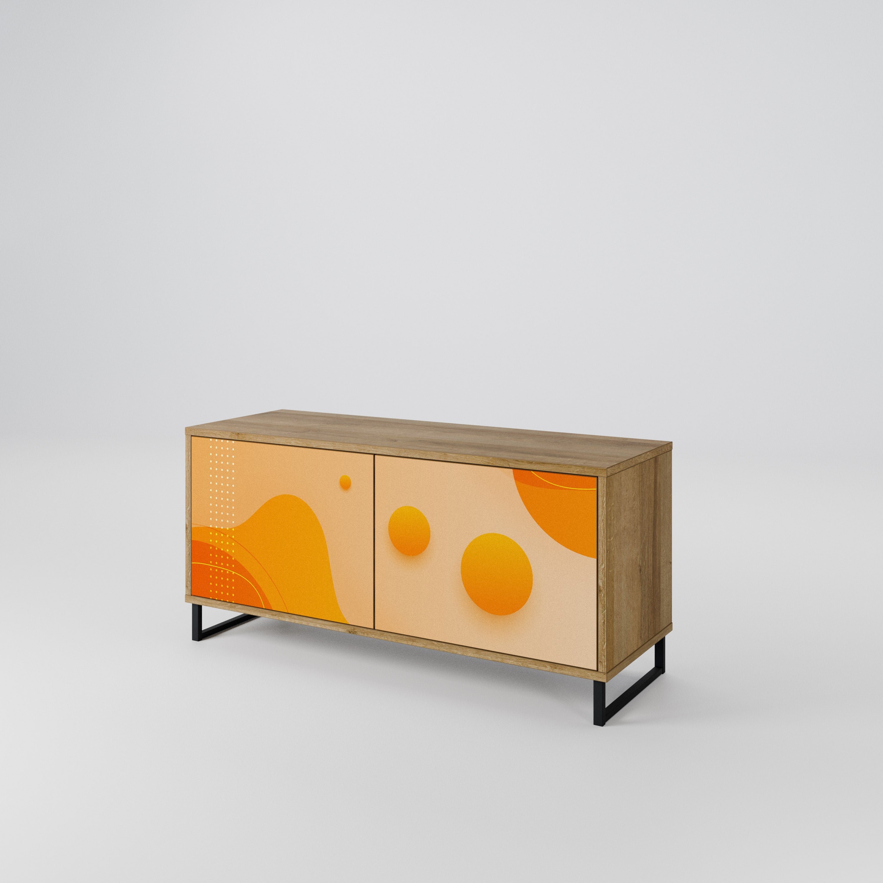 ORANGE ARRANGEMENT Mueble de TV Compacto de 2 puertas