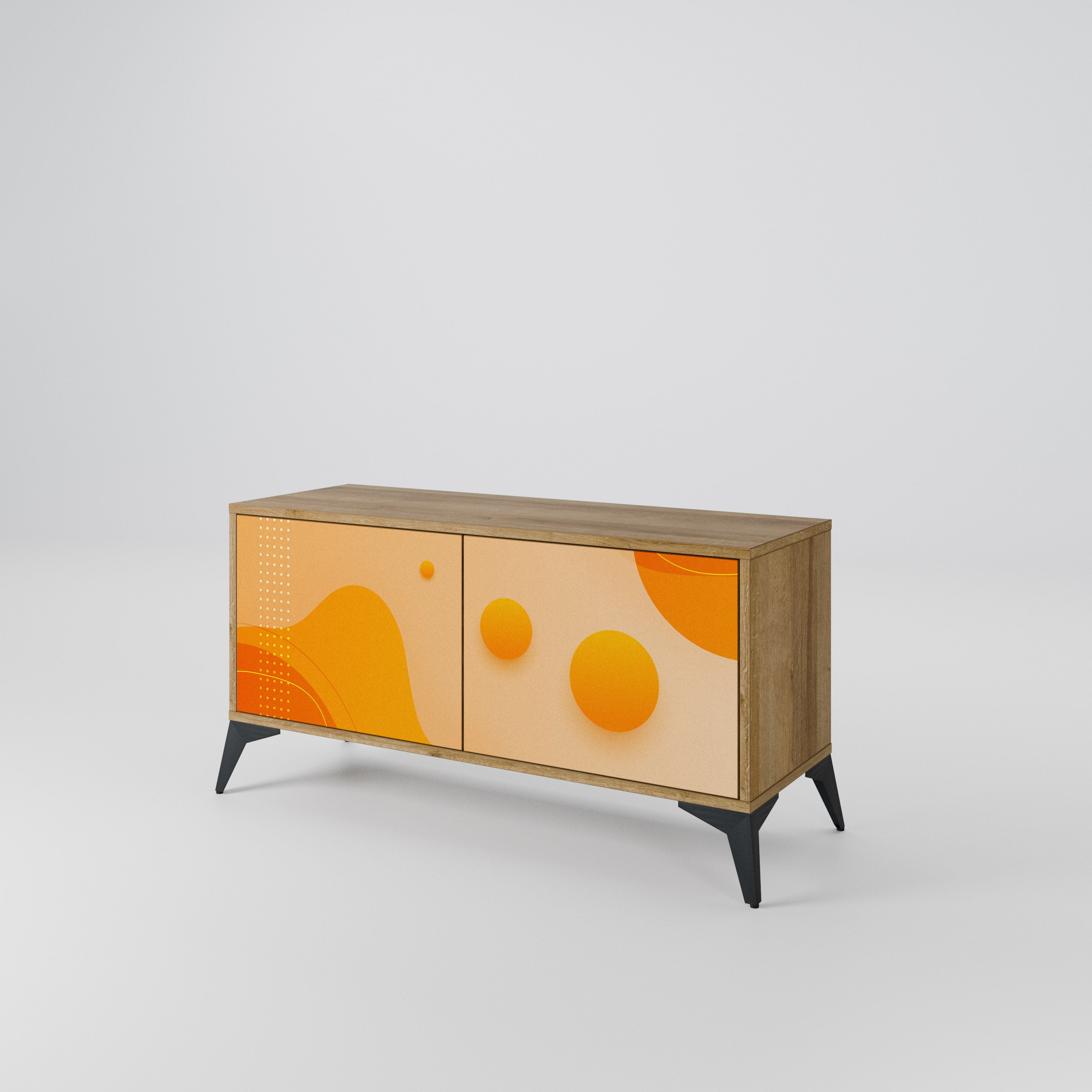 ORANGE ARRANGEMENT Mueble de TV Compacto de 2 puertas