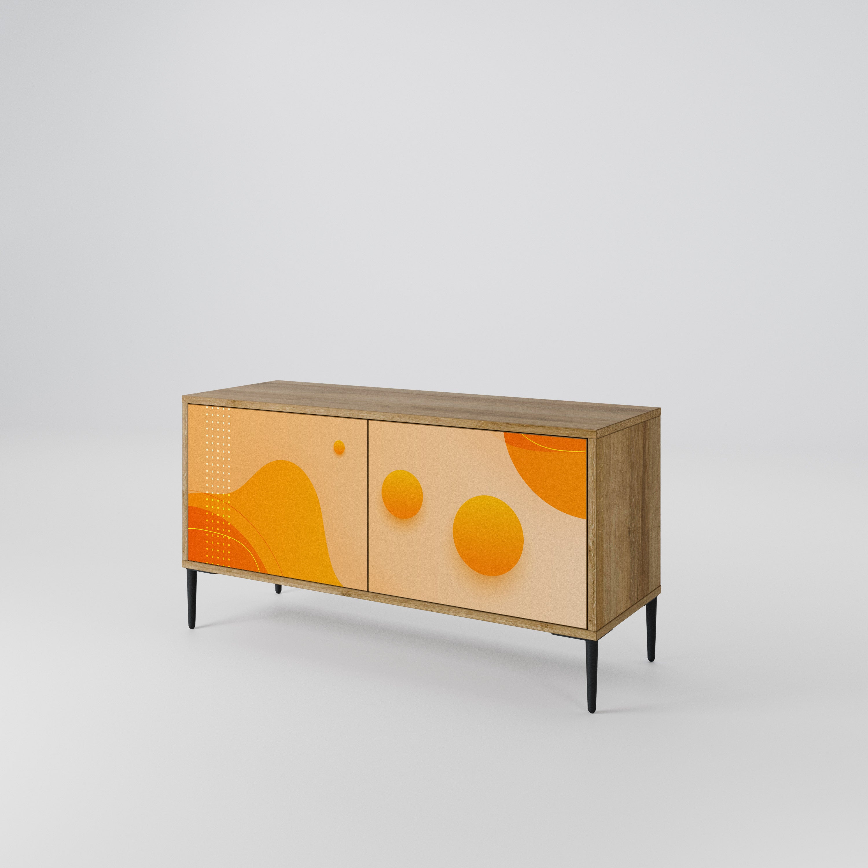 ORANGE ARRANGEMENT Mueble de TV Compacto de 2 puertas