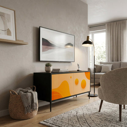 ORANGE ARRANGEMENT Mueble de TV Compacto de 2 puertas