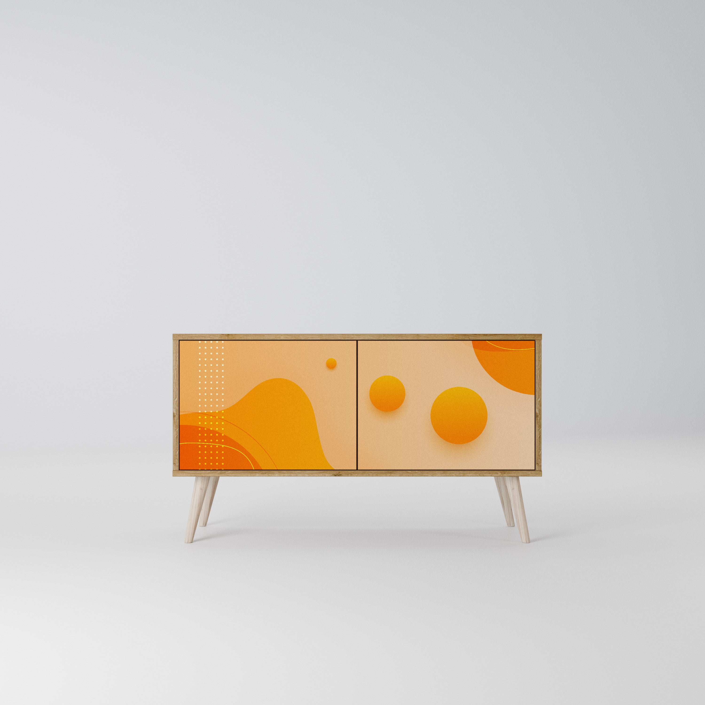 ORANGE ARRANGEMENT Mueble de TV Compacto de 2 puertas