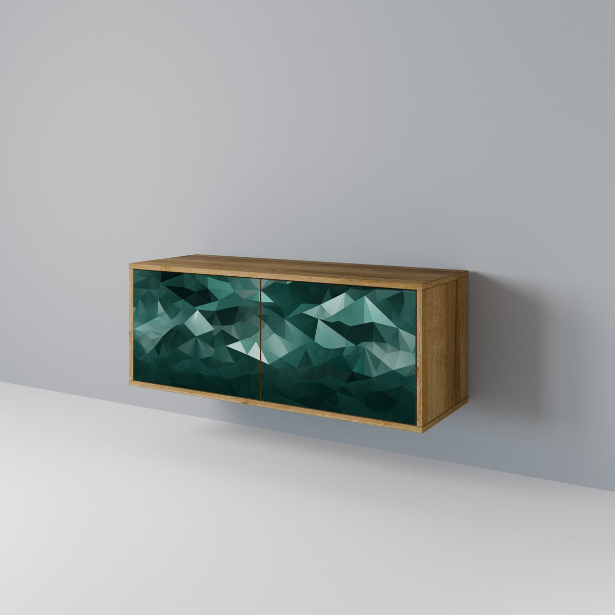 POLYGONAL FLOATING Mueble de TV Compacto de 2 puertas
