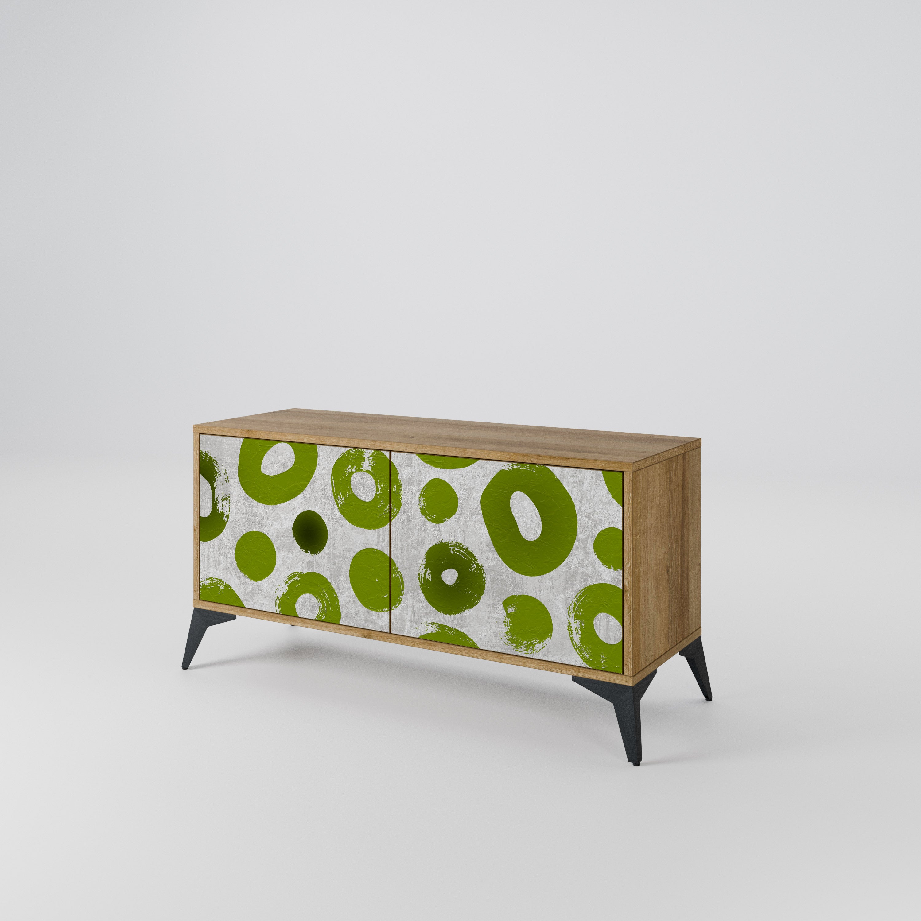 GREEN RHAPSODY Mueble de TV Compacto de 2 puertas