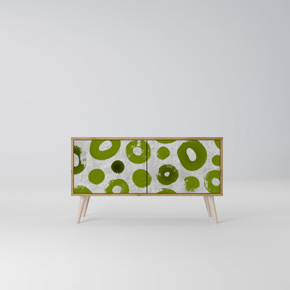 GREEN RHAPSODY Mueble de TV Compacto de 2 puertas