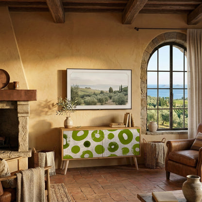 GREEN RHAPSODY Mueble de TV Compacto de 2 puertas