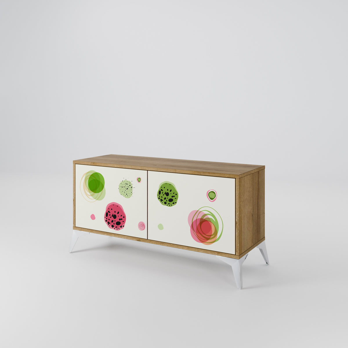 COLORFUL COSMOS Mueble de TV Compacto de 2 puertas
