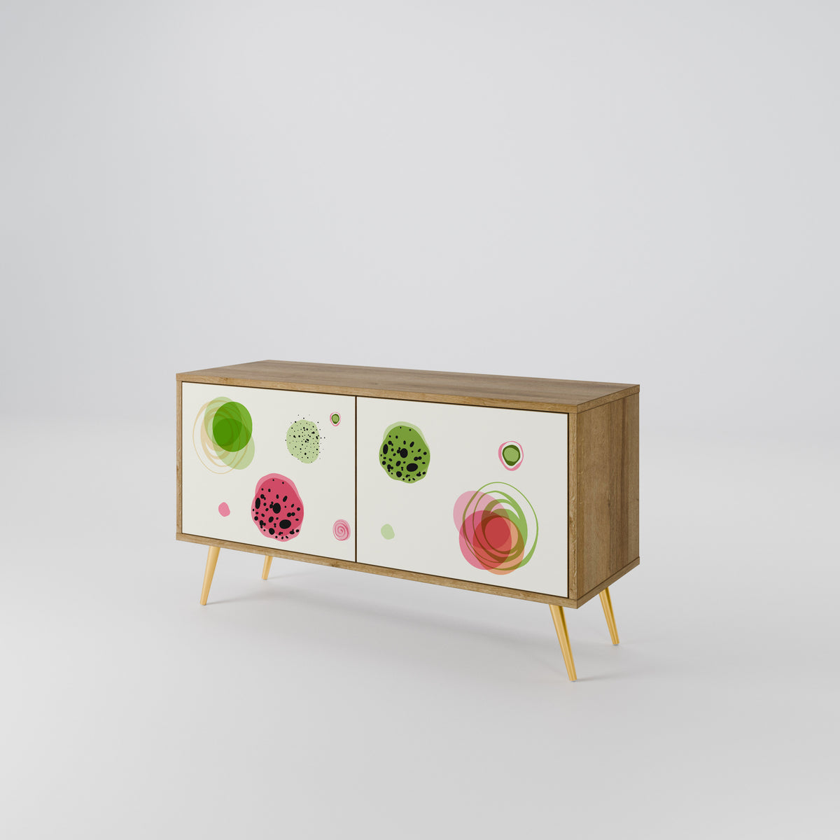 COLORFUL COSMOS Mueble de TV Compacto de 2 puertas