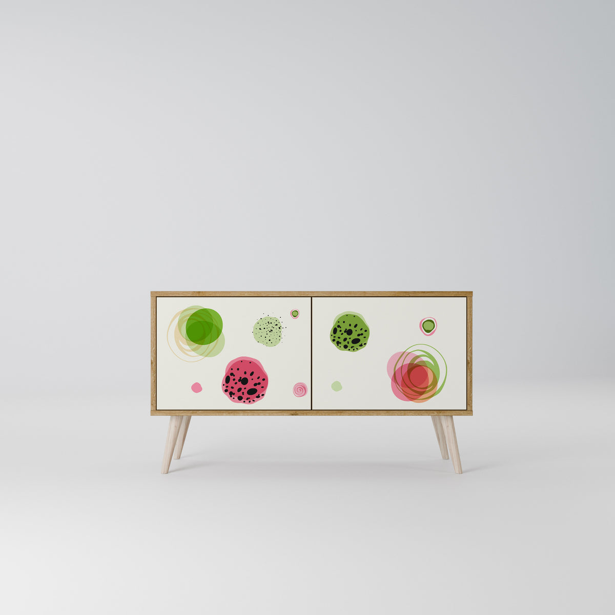 COLORFUL COSMOS Mueble de TV Compacto de 2 puertas
