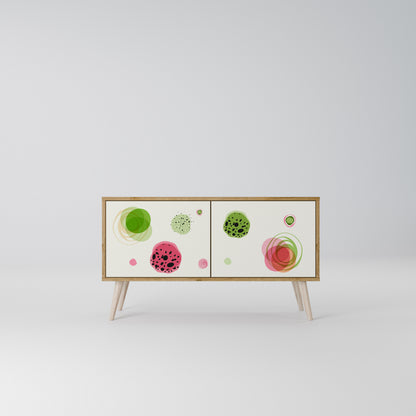 COLORFUL COSMOS Mueble de TV Compacto de 2 puertas