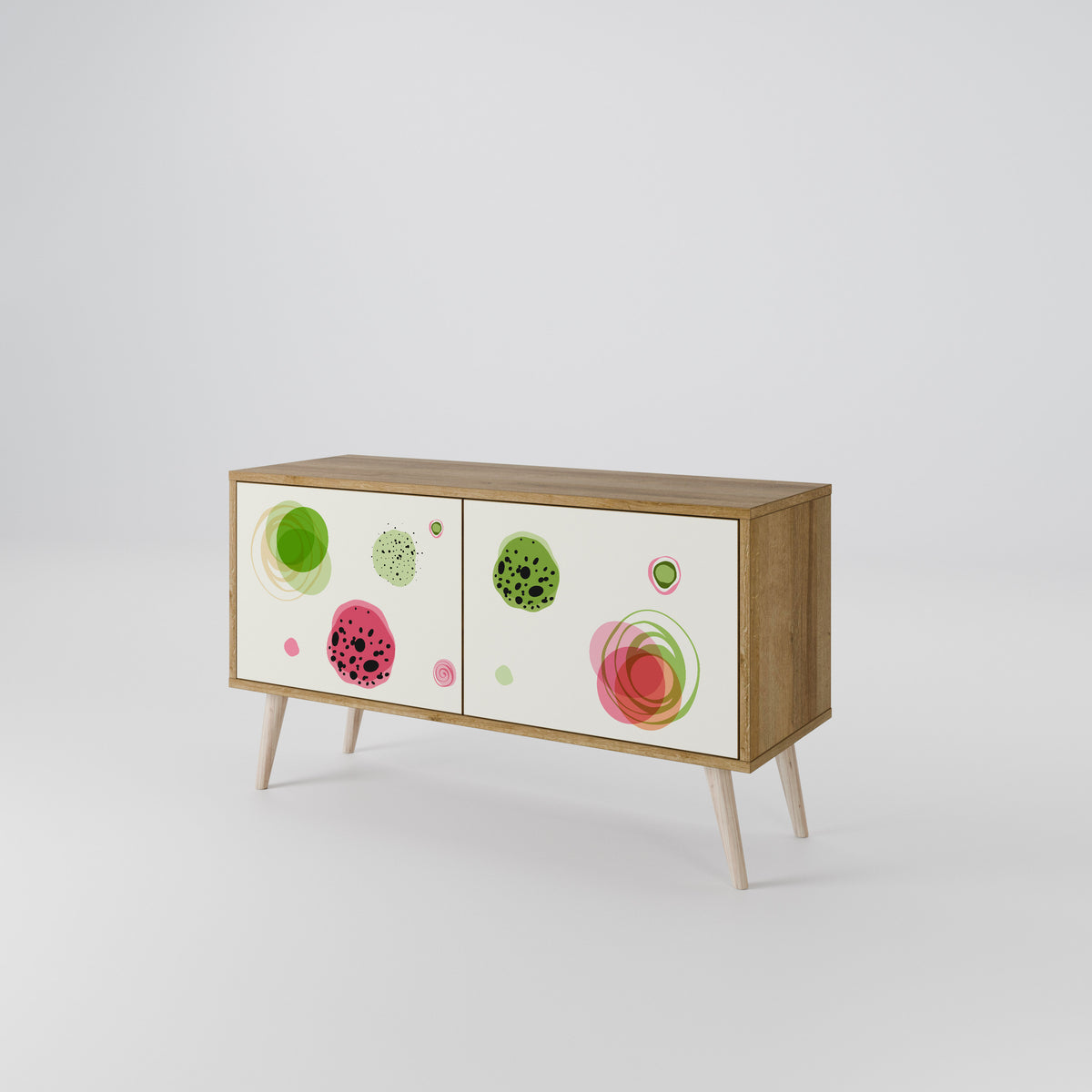 COLORFUL COSMOS Mueble de TV Compacto de 2 puertas