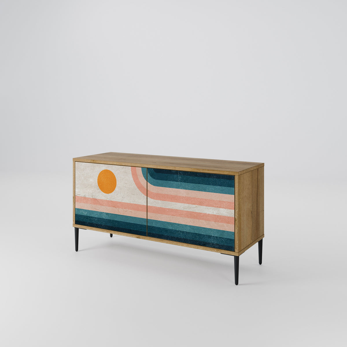 TWO HALVES Mueble de TV Compacto de 2 puertas