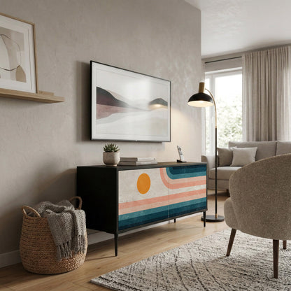 TWO HALVES Mueble de TV Compacto de 2 puertas