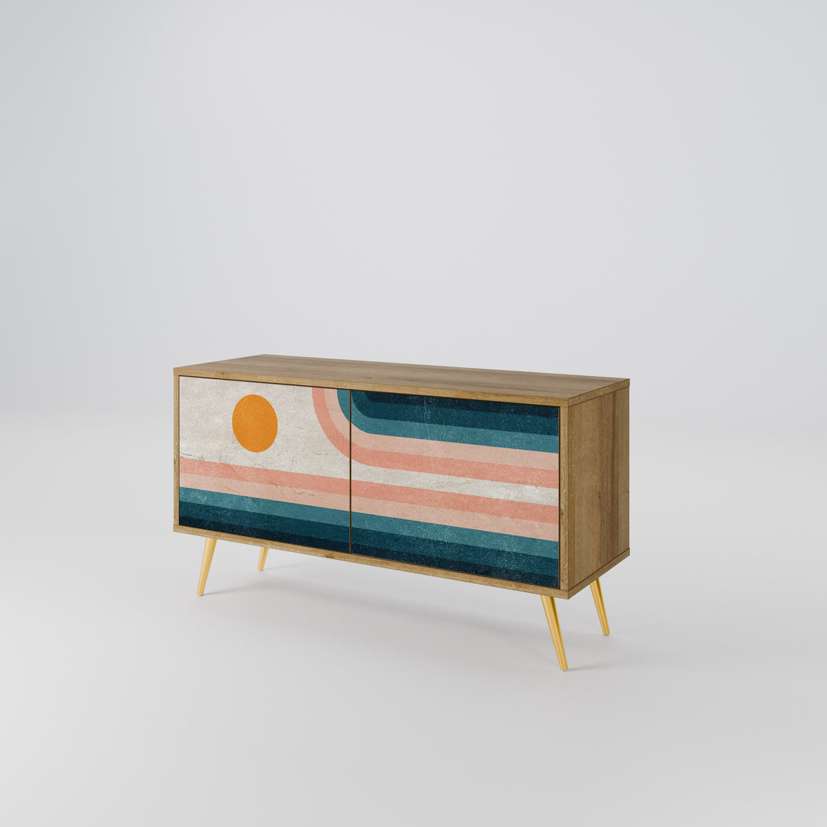 TWO HALVES Mueble de TV Compacto de 2 puertas