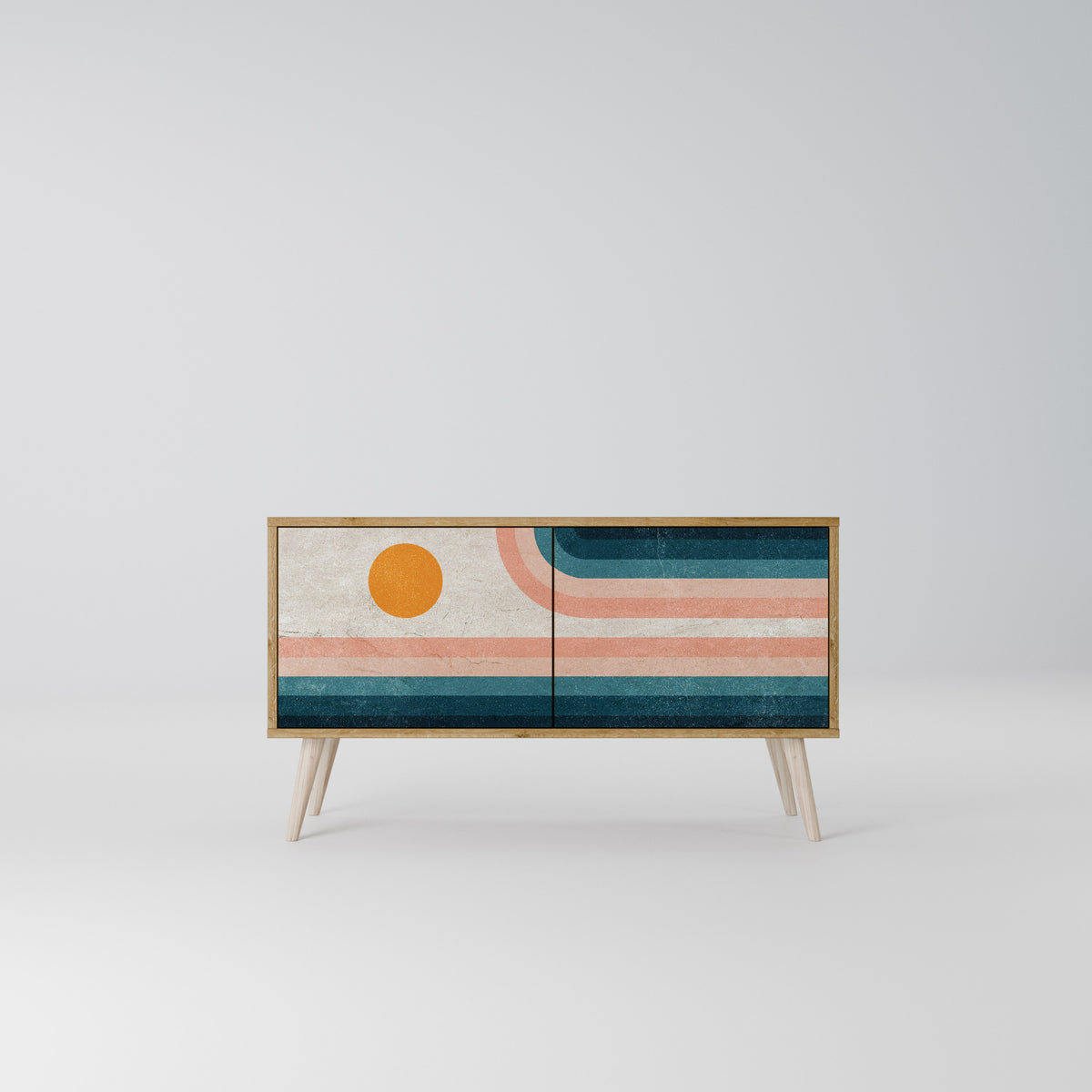 TWO HALVES Mueble de TV Compacto de 2 puertas