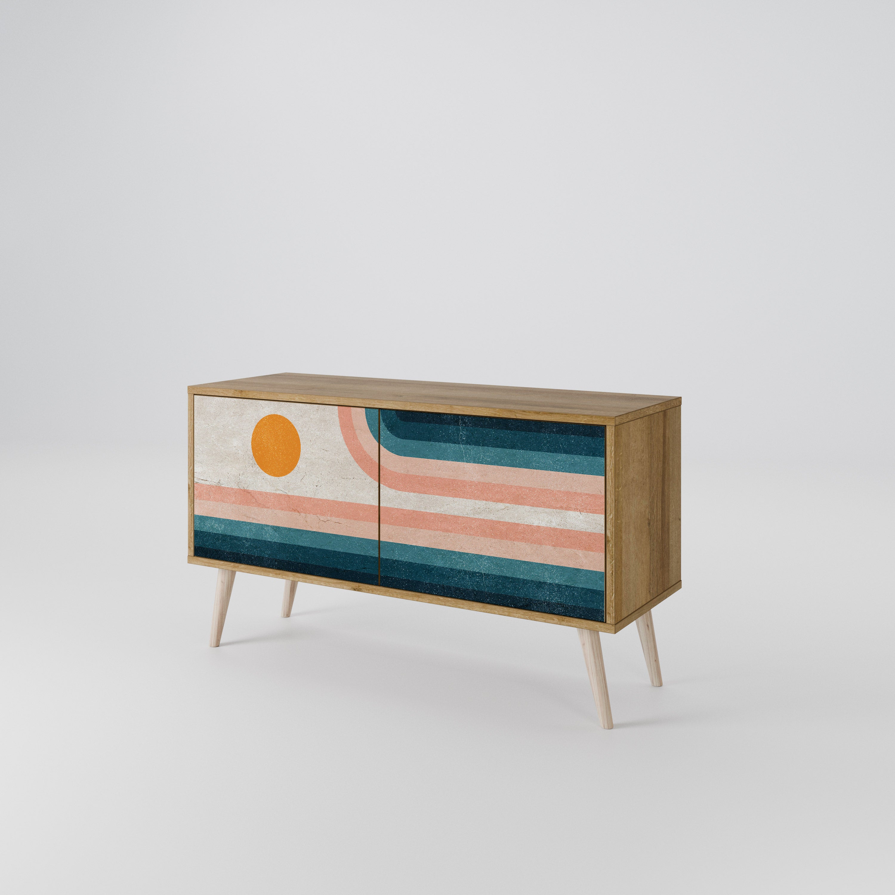 TWO HALVES Mueble de TV Compacto de 2 puertas