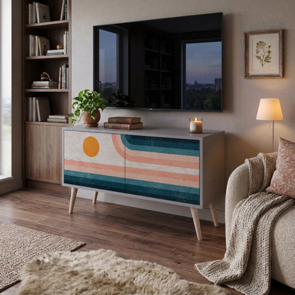 TWO HALVES Mueble de TV Compacto de 2 puertas