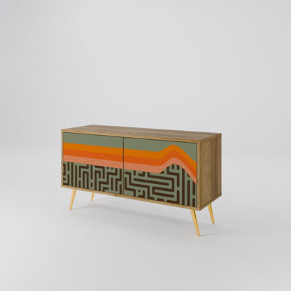 SIMPLE SOLUTIONS Mueble de TV Compacto de 2 puertas